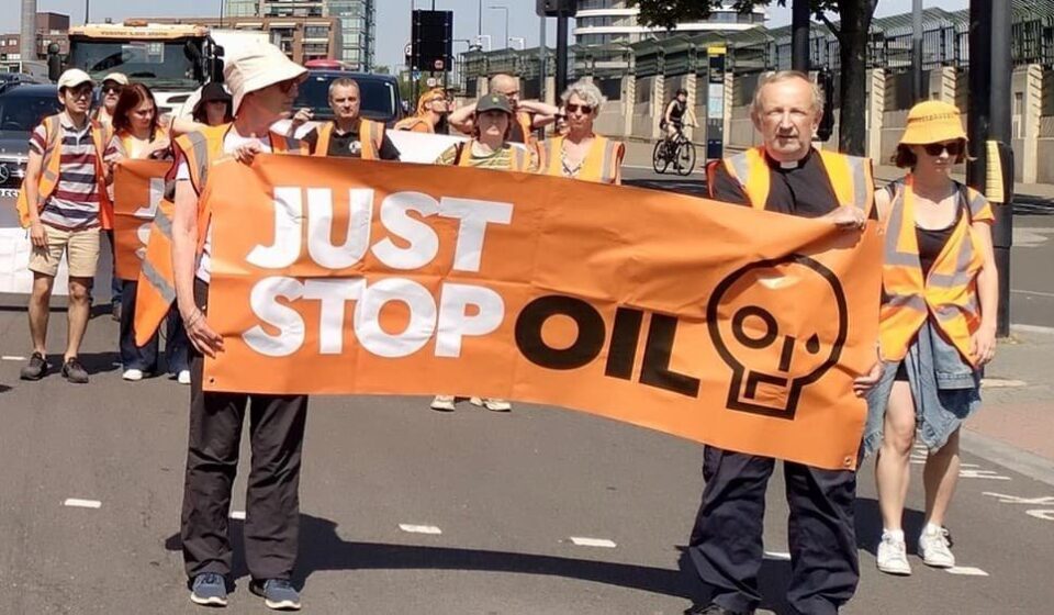 Just Stop Oil Hangs Up Orange Vests, Claiming Victory
